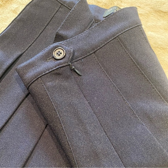 (XS/S) Xin Yi Zu Wears Jeans Pleated Mini Skirt Navy Blue Small High Rise - Picture 5 of 7